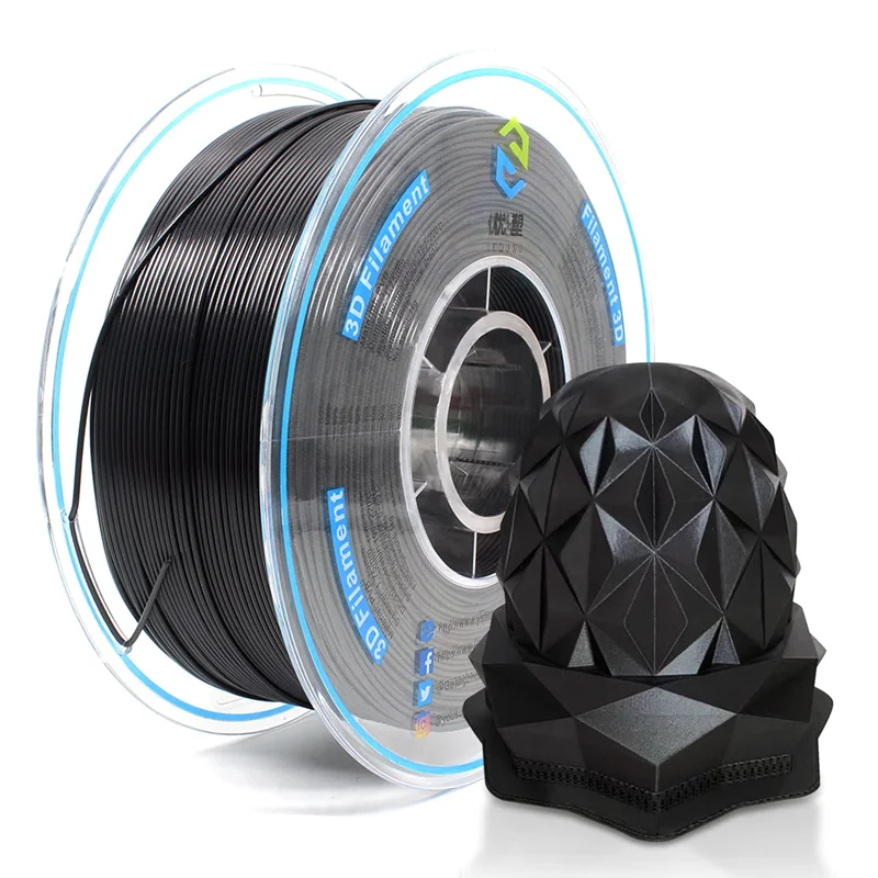 black youso plap lus filament فیلامنت PLA+ مشکی یوسو