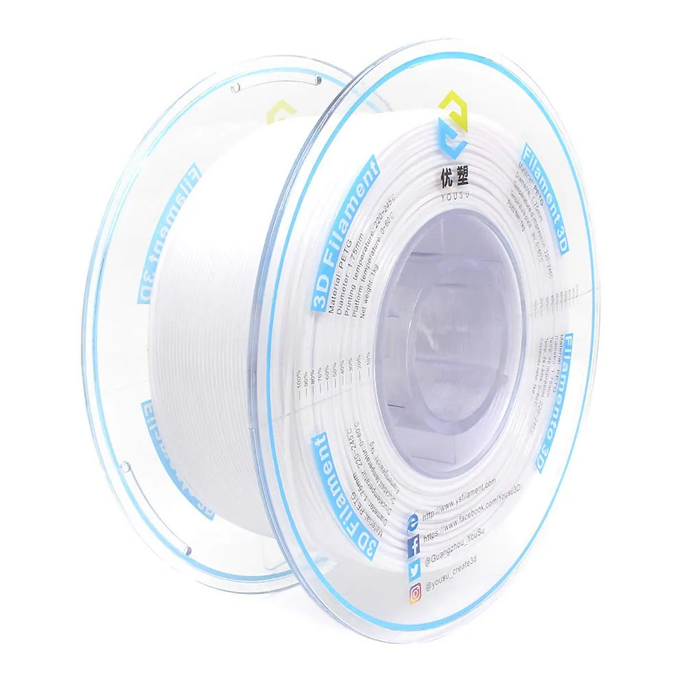white petg yousu filament فیلامنت petg یوسو سفید 1.75 ys